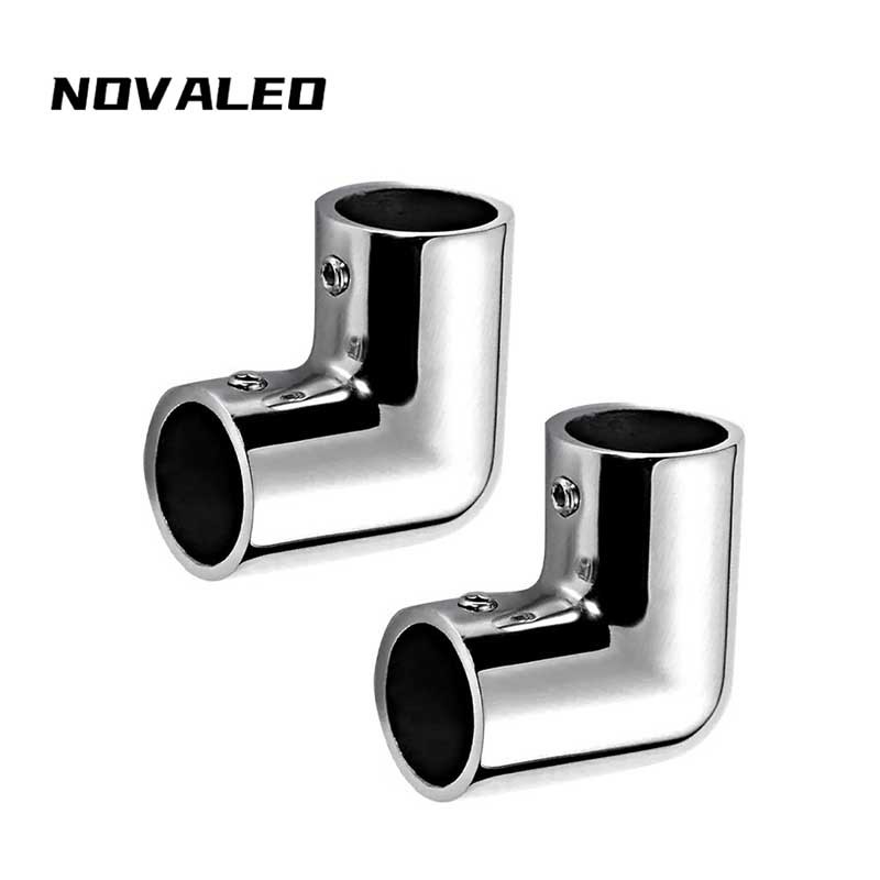 316不锈钢船用弯头22/25mm船舶管套配件90度直角二通游艇管接头