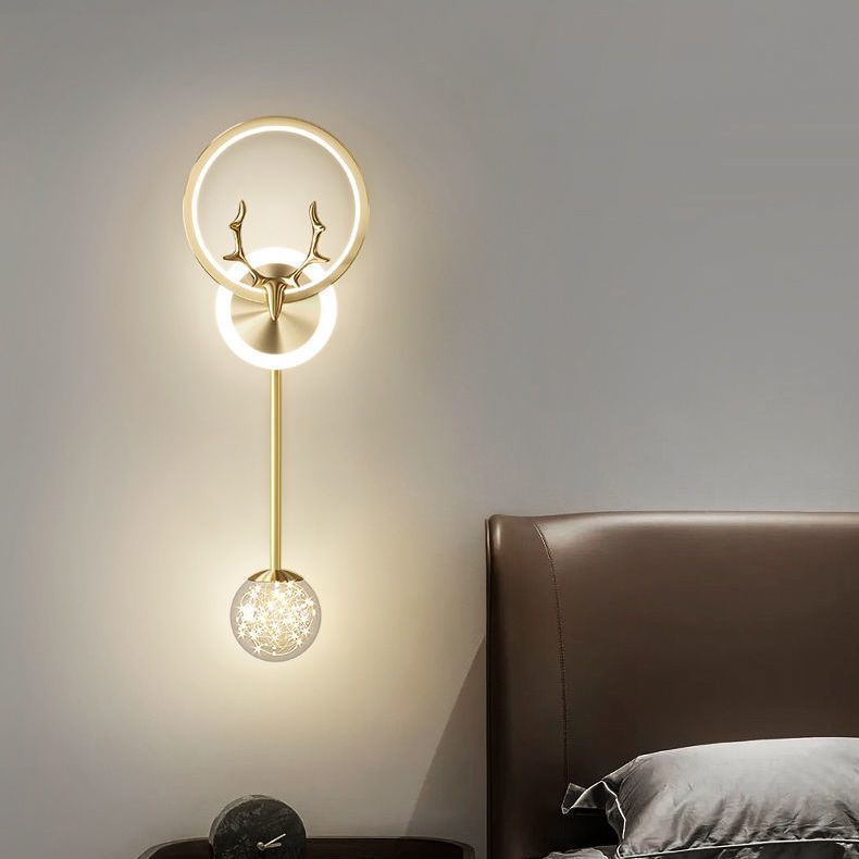 lámpara de pared dormitorio lujoso estilo moderno minimalista lámpara nórdica pasillo lámpara de fondo de la sala de estar lámpara de pared