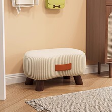 实木凳子家用矮凳布艺客厅门口换鞋凳坐墩网红儿童板凳小椅子舒适