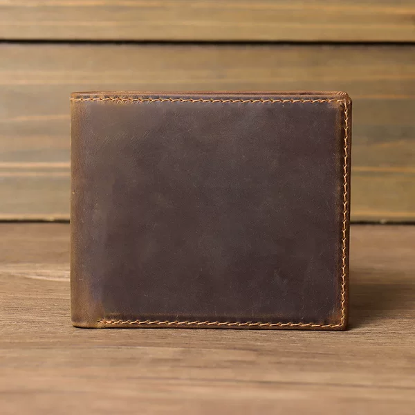 Crazy Horse leather men's wallet short European and American retro genuine leather wallet first layer cowhide wallet cross-border hot wholesale and retail