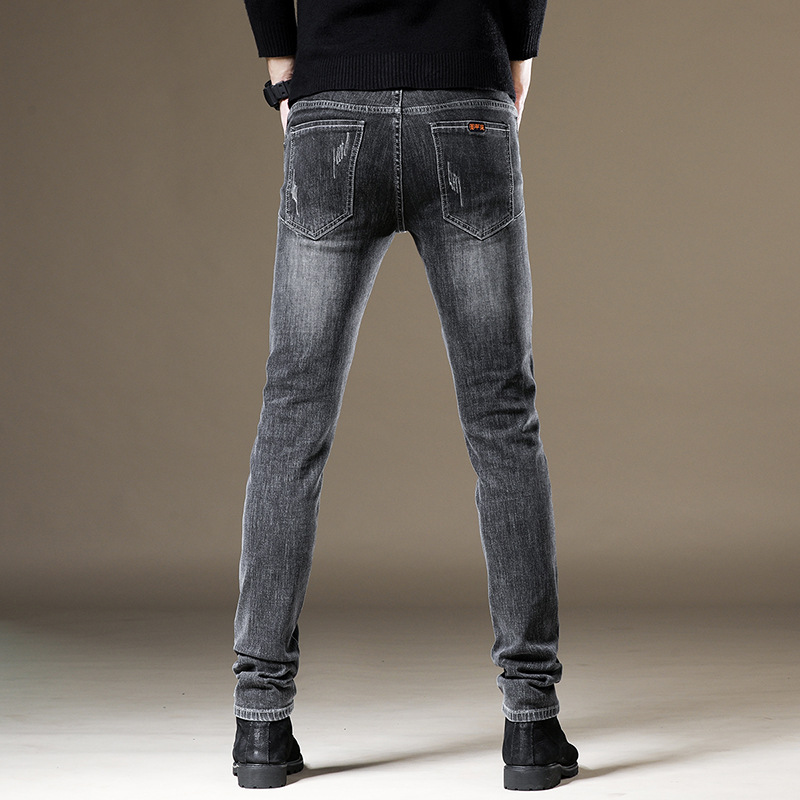 2023 pantalones vaqueros ocasionales del estiramiento de los hombres populares de Four Seasons jóvenes de los hombres del estilo de Hong Kong