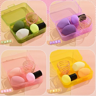 Cosmetic sponge drop-shaped, set, makeup primer, brush