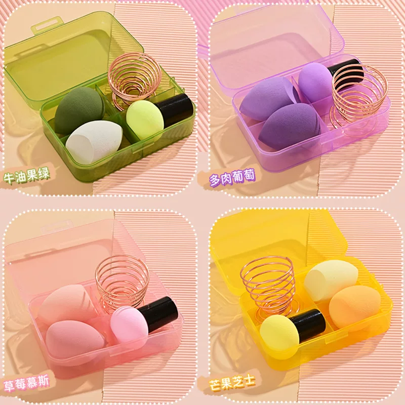 Cosmetic sponge drop-shaped, set, makeup primer, brush