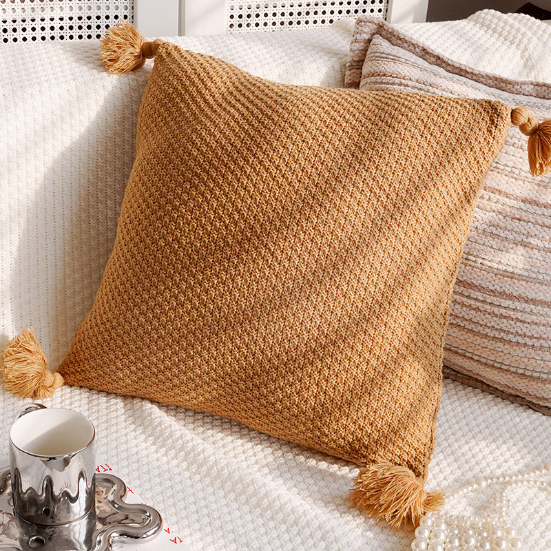 Retro de alta sensación asiento de dormitorio sofá almohada cojín almohada cubierta bohemia casa suave sofá almohada cubierta