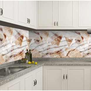 Kitchen marbling wallpaper household self-adhesive high temperature resistant thickened wall stickers waterproof anti-oil stain stickers in stock