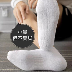 襪子男士運動毛圈襪棉毛巾底長襪加絨加厚女襪白襪子冬天襪子厚