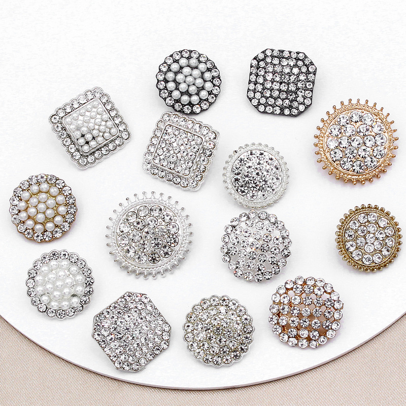 Metal Pearl Diamond Buttons, Chanel-Style Women's Shirts, Coats, Clothing Accessories, Hand-Sewn Buttons, Source Manufacturer Buttons