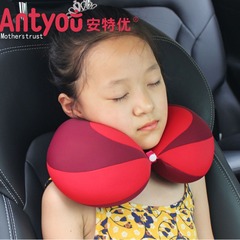 Anteyou children's car U-shaped pillow, travel pillow, baby safety seat pillow, bubble particle headrest