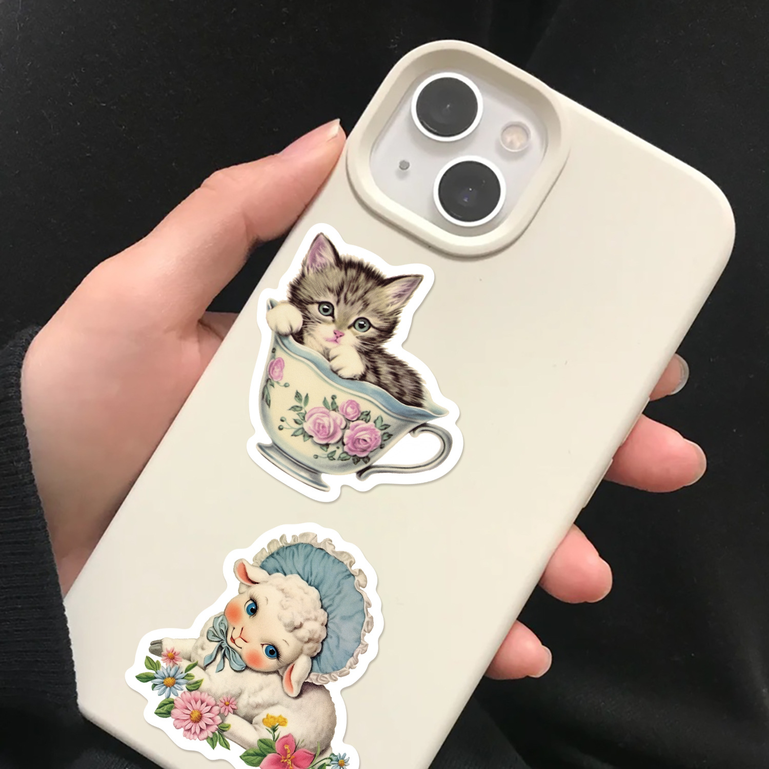 22g Weight Stickers Stationery Type 1 Set Quantity Learning Occasion PVC Material Animal, Cartoon, Guitar, Graffiti, Bear Pattern Cute Style Pink Color 1 Set Animal Cartoon Guitar Learning PVC Cute Stickers 3