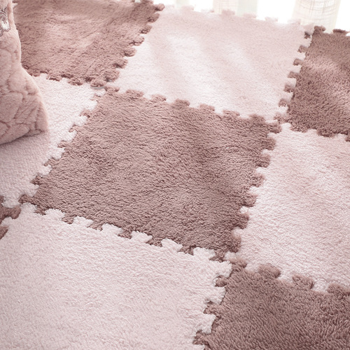 Fuzzy Plush Rugs Living Room Bedroom Home Use Children's Crawling Mat EVE Foam Flooring Balcony Zabuton Mat