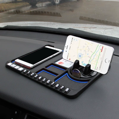 Anti-slip mat Mat Multifunctional Car Navigation - blue