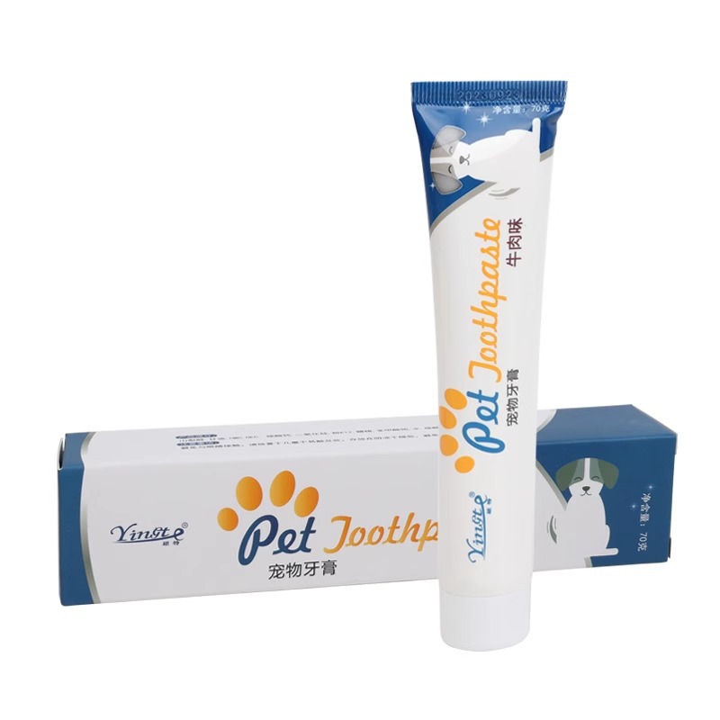 Набор для гигиены полости рта животных Yino Pet с пастой со вкусом говядины и мяты и щеткой