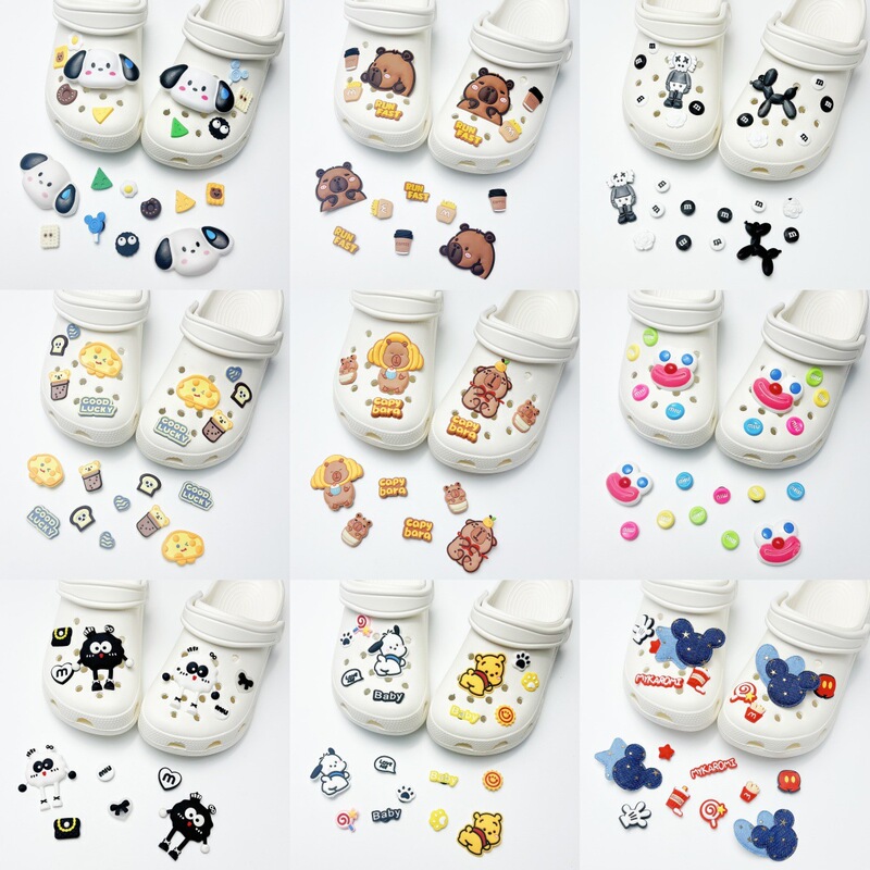 Hole shoes buckle classic Pacha dog accessories cute cartoon resin diy pendant factory wholesale in stock generation hair