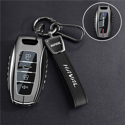 Car key bag Dog Key Cover Great Wall Haval - vinyl-haval-a-model-4-keys-piano-black-rope-buckle