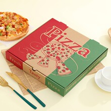 批萨盒子披萨盒7 8 9 10 12 13 16寸一次性牛皮纸外卖pizza打包盒