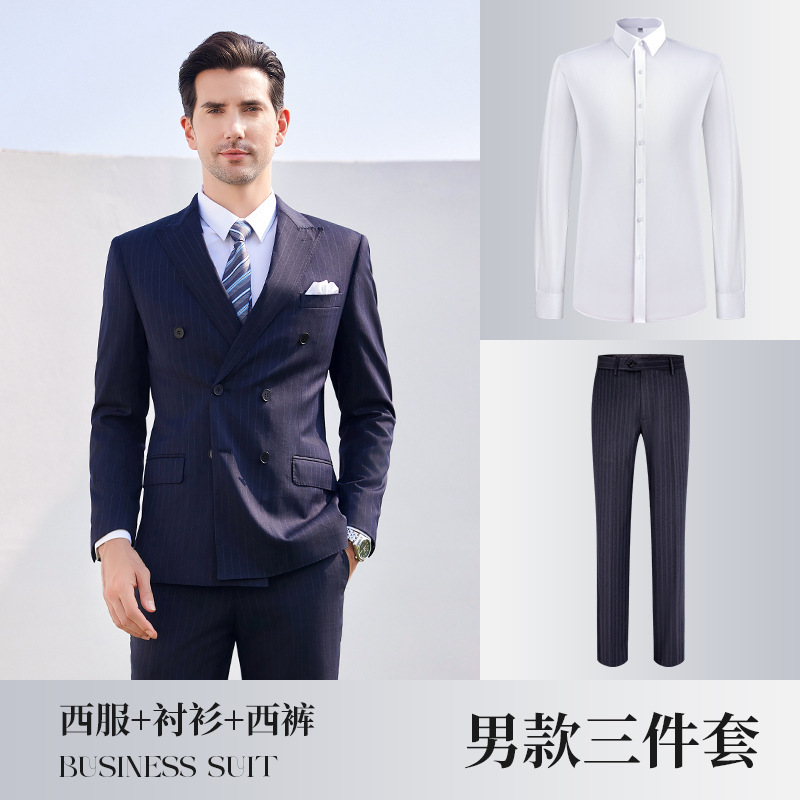 남성 네이비 세트 + 셔츠 + 바지