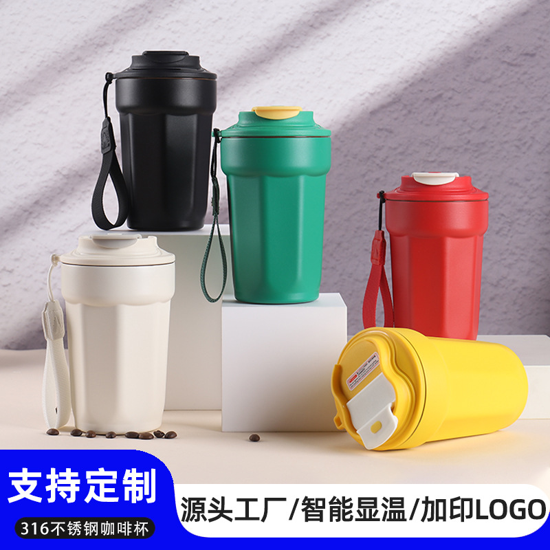 Nuevo forro sin costuras taza de café octogonal logotipo personalizado taza de regalo de publicidad 316 taza de aislamiento al vacío de acero inoxidable