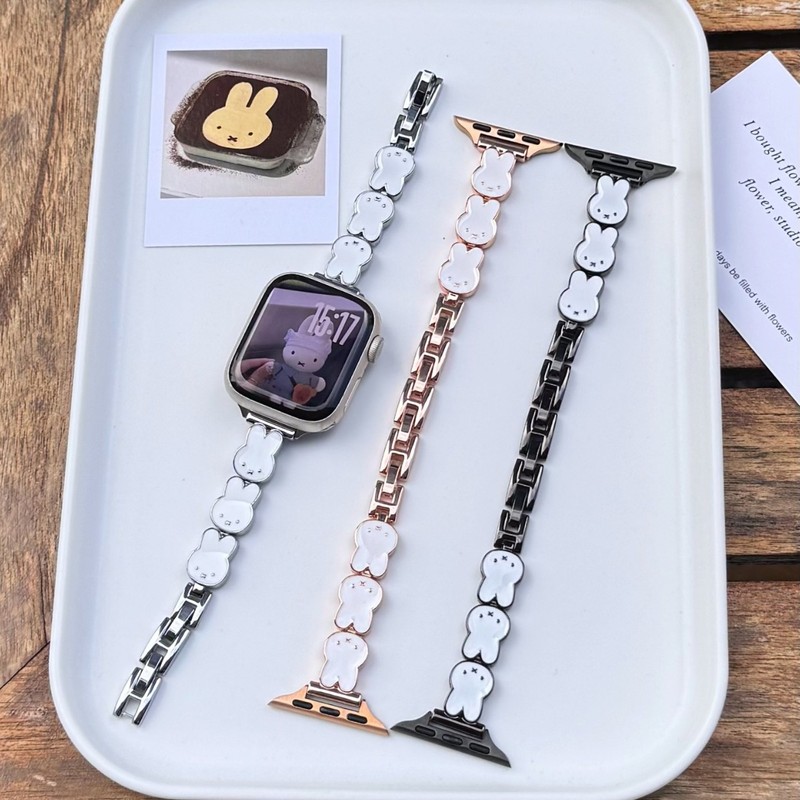 适用于苹果iwatch109876SE表带米菲兔链fit4华为GT5手表小米89pro|undefined