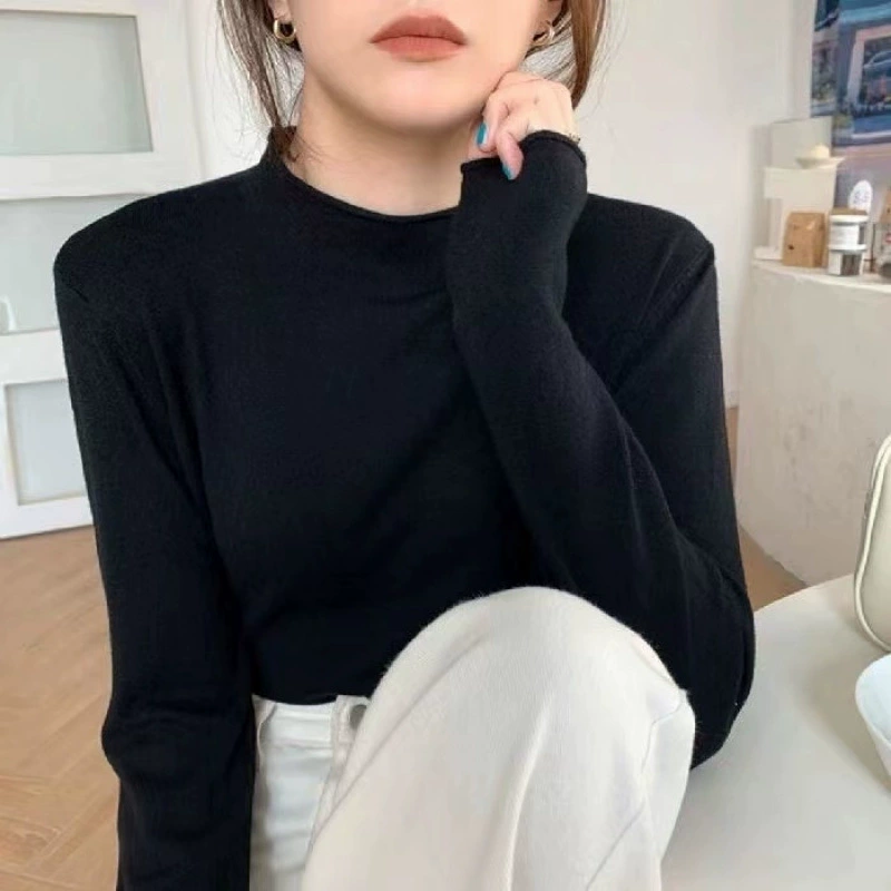 Вязаный, приятный к телу, осенний приталенный короткий свитер, высококачественный фасон, тренд сезона