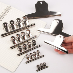Stainless steel round steel clips, multi-sized gable clips, stationery clips, metal bill file clips
