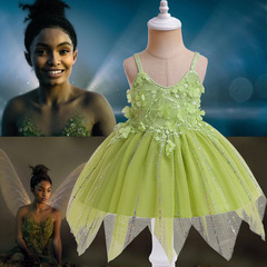 Summer New Girls' Tank Top Dress Children's Princess Puff Dress Cosplay Fairy Princess Performance Costume