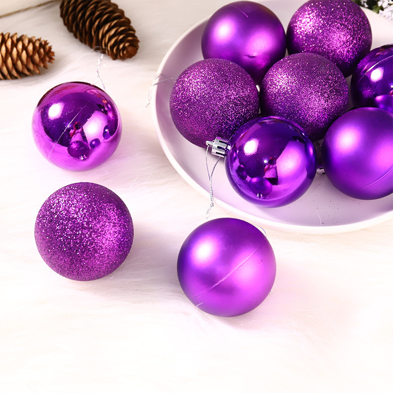 Transfronteriza Amazon especial Bola de galvanoplastia Bola de luz de Navidad BOLA DE Navidad traje de bola de brillo esmerilado adornos para árboles de Navidad