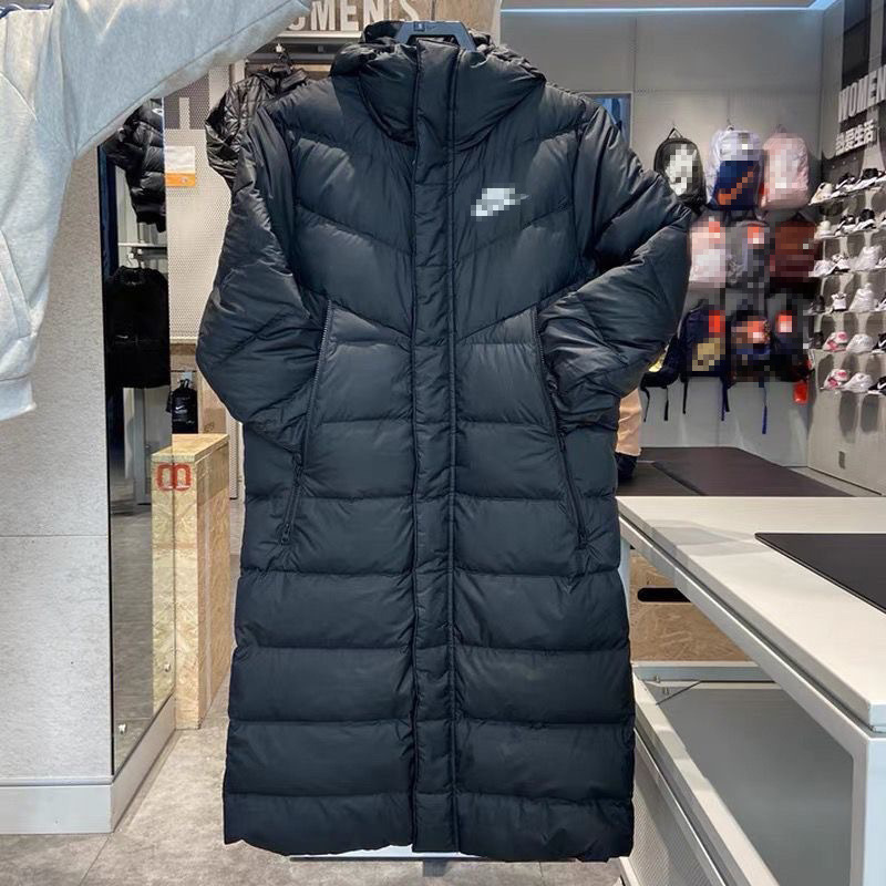 Winter down Cotton Jacket for Sports Students, Long Over-The-Knee Sports Cotton Coat for Men and Women, Student Jacket with Logo Winter down Cotton Jacket for Sports Students, Long Over-The-Knee Sports Cotton Coat for Men and Women, Student Jacket with Logo
