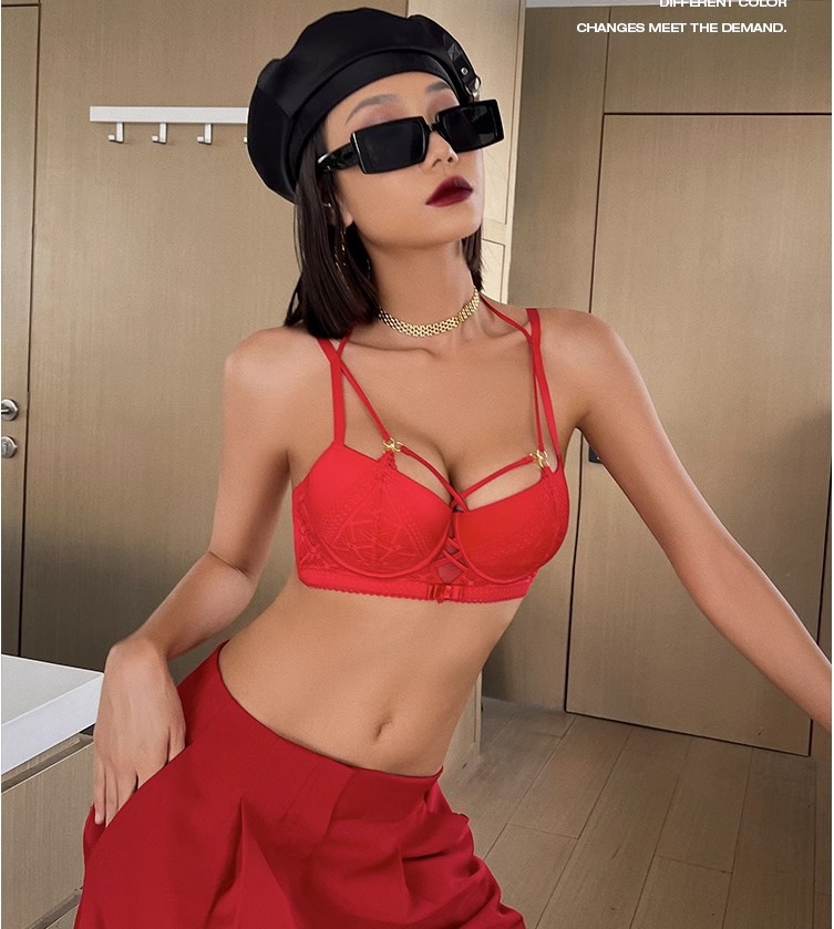 2023 Nuova biancheria intima sexy in pizzo con cinturino grande per il braccialetto in acciaio con raccolta di piccoli petto da donna per evitare cedimenti e avvolgimento_voghion.com