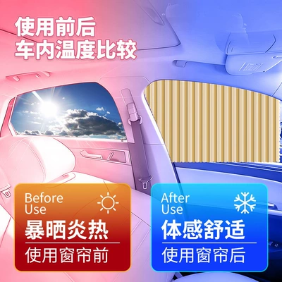 Protection, Retractable Sun Block, Magnetic – Car curtains