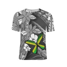 圓領波利尼西亞民族Jamaica徽章印花T恤短袖上衣 跨境貨源22新款