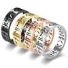 Scandinavian accessory stainless steel, ring with letters, suitable for import