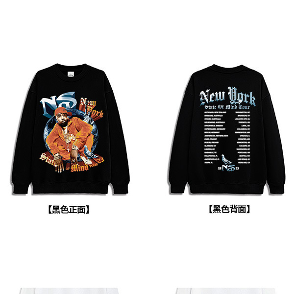 Nasirnas East Coast Rap Nasty Nas Hip Hop Rap Street Suelta Impresión T-Shirt Tops de mangas cortas