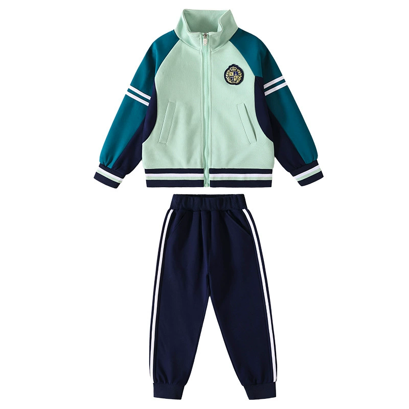 Autumn set for kindergarten, children's baseball sports uniform for students, British style, 3 piece set