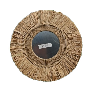 Nuevo redondo Lafi césped tejido a mano espejo de decoración del hogar mayorista de pared colgante colgante