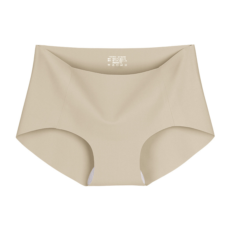 【33色】7A抗菌日本製アイスシルクミッドウエストシームレスショーツ女性用薄手モダールガールズショーツ