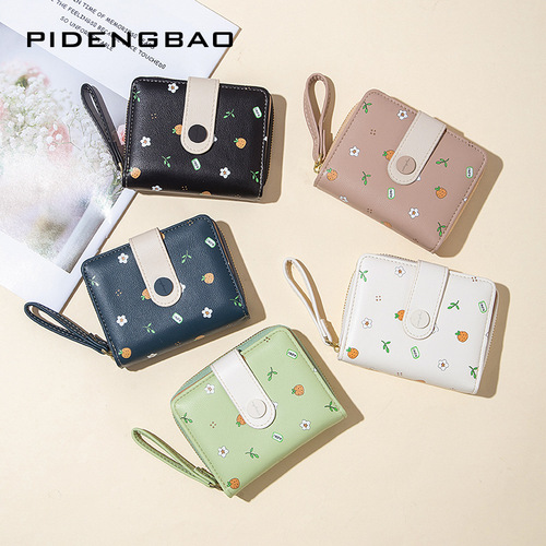  new cross-border women's wallet short girls card holder wholesale student zipper coin purse purse