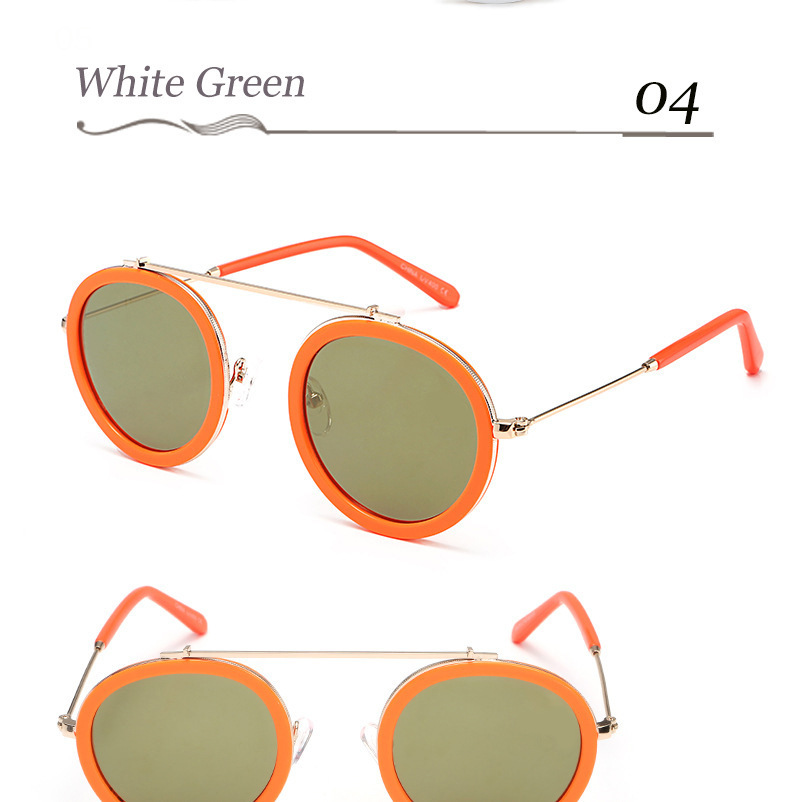 2023 neue Mode runde Rahmen Brille Männer und Frauen Retro koreanische Sonnenbrille Anti-Ultraviolett UV400 – Detail 16