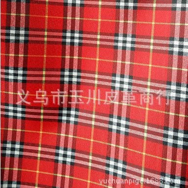 厂家现货直销格子系列牛津布发泡p复合布箱包布手绘印花布料防水