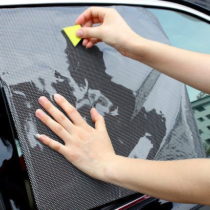 Car Static Cling Sunshade Film for Car Windows, Side Window Heat Insulation Film, Sunshade Film with Dot Pattern, Sun Protection Film