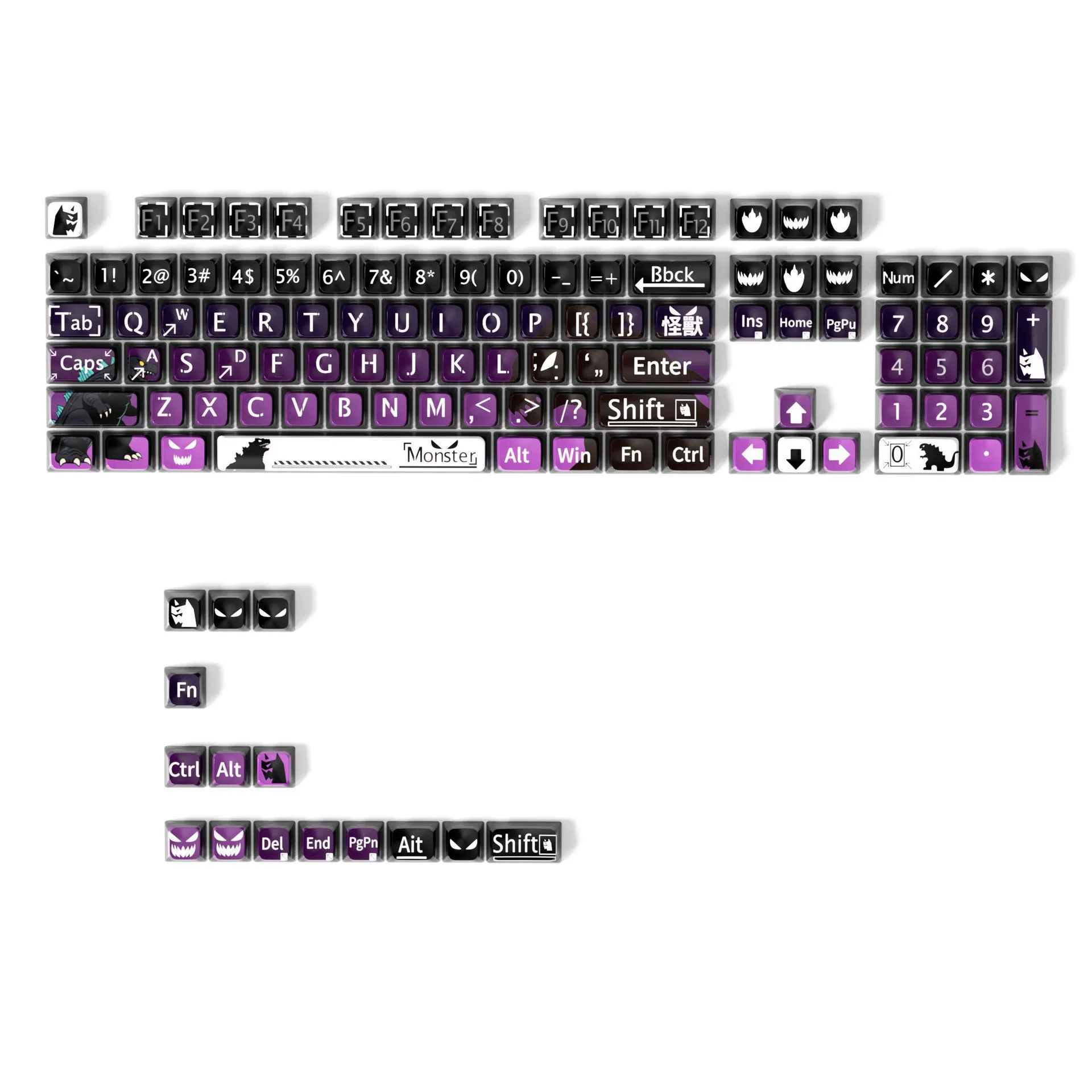 Маленький монстр Годзилла анимационная тема XDA высокая сублимация PBT механическая клавиатура кастомизация