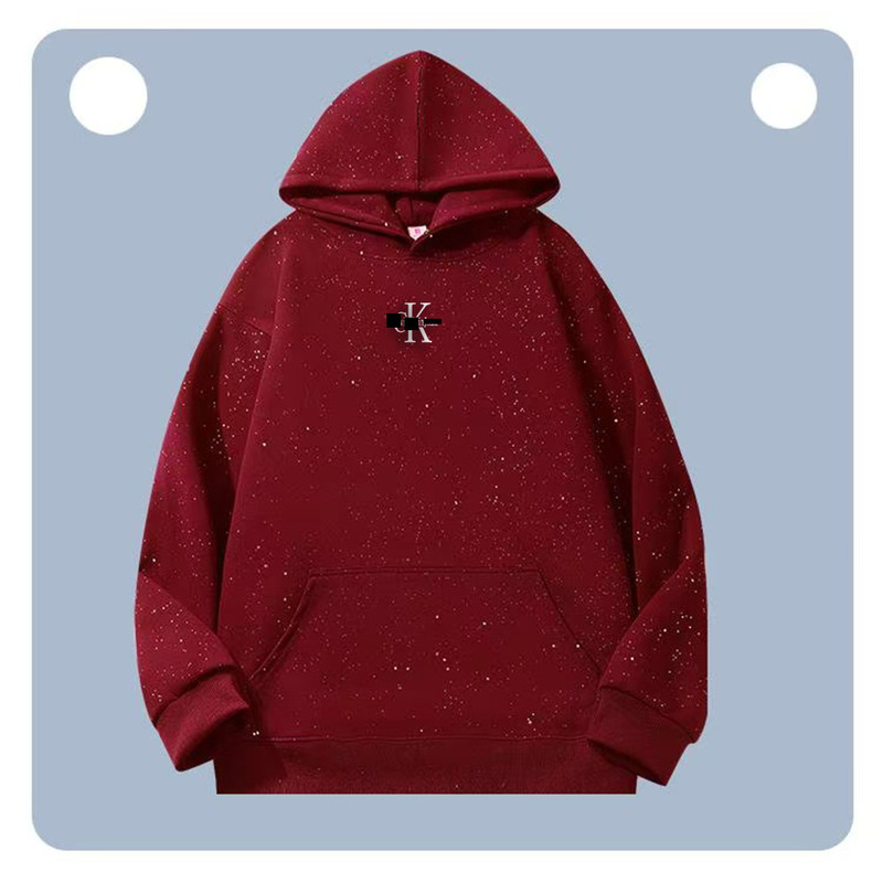 Autumn Cross-Border Cotton Starry Sky Hoodie for Men and Women, Ck Top, American Retro Loose Hoodie, Versatile Long-Sleeve