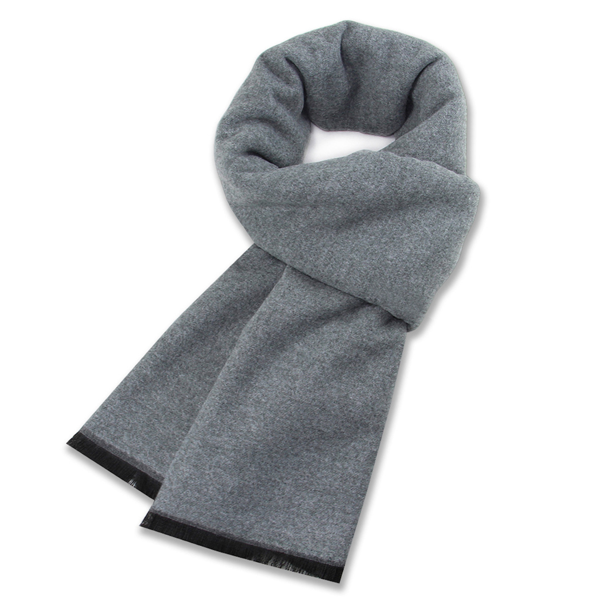 Unisex Monochrome Wool Scarf For Men Winter Warm Thick Patterned_voghion.com