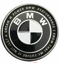for Bmw Suspension Wheel Hub Caps for 1: Hub - g-chassis-56mm-thunder-black-and-white-model-4-pieces