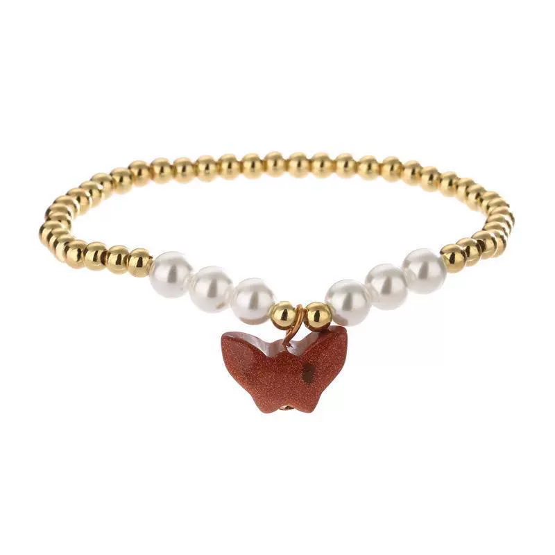 Медная bracelet из жемчуга, орган pendant, модные украшения, аксессуар, 4мм, корейский стиль, стиль легкой роскоши