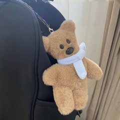 新型の風のマフラーの熊の小さい大衆のカバンはテディベアのぬいぐるみの女子学生の鍵のボタンを掛けます。