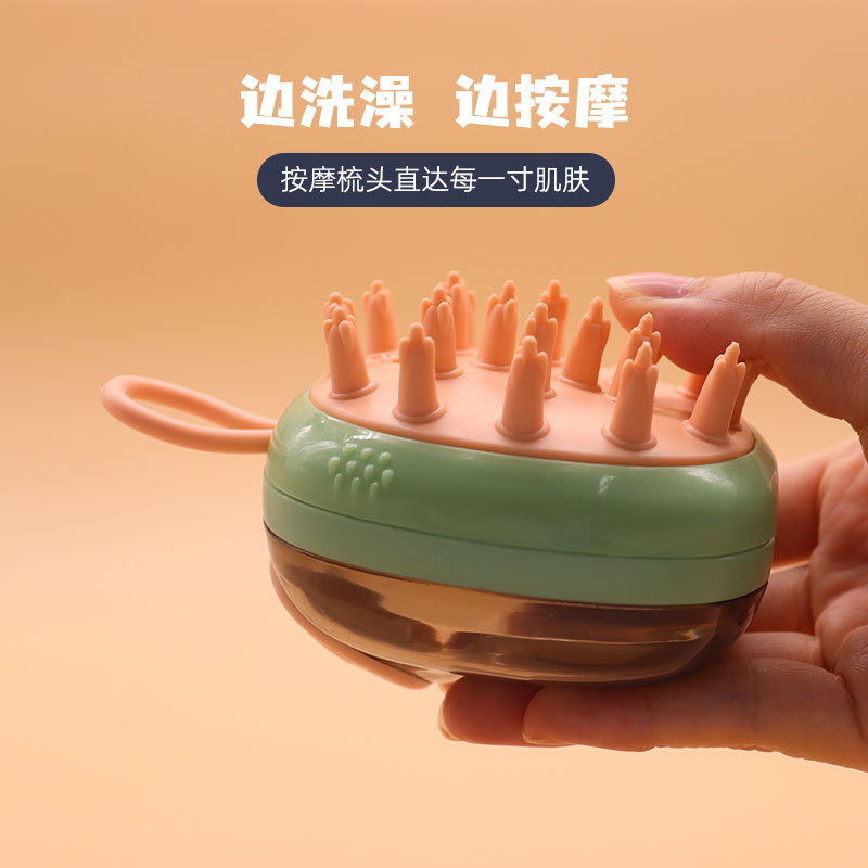 Cepillo de baño para mascotas perro masaje cepillo de baño gato Teddy Golden Retriever suministros de limpieza cepillo de baño de silicona al por mayor