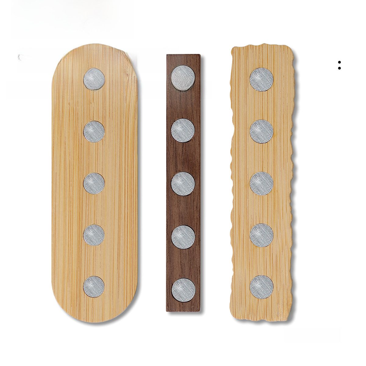 Manicure log bamboo display stand walnut wearing nail base wholesale magnet adsorption chassis holder practice nail holder