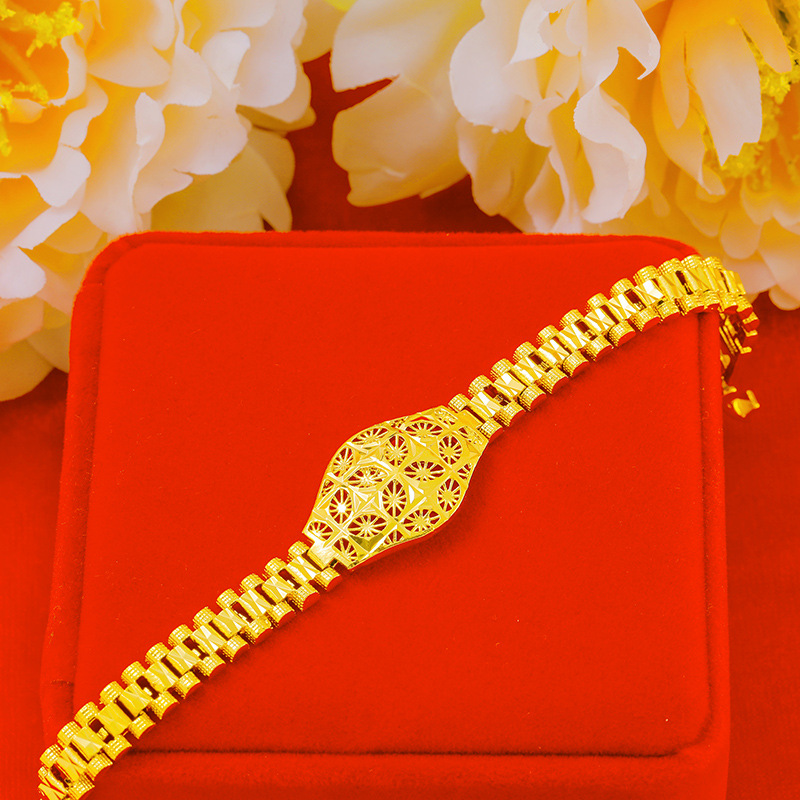 Imitación 24K Cadena de reloj de oro mujer en línea Red Live stall Vietnam arena oro pulsera transfronteriza fábrica de accesorios al por mayor