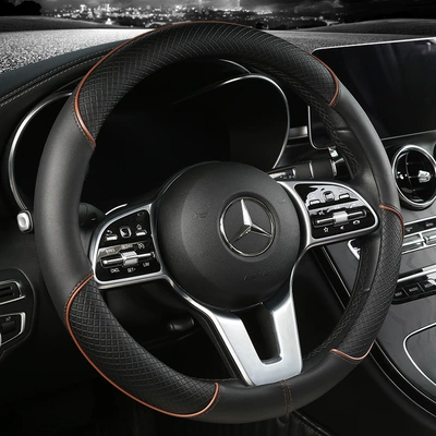 New Full Leather Embossed Color: Steering wheel cover
