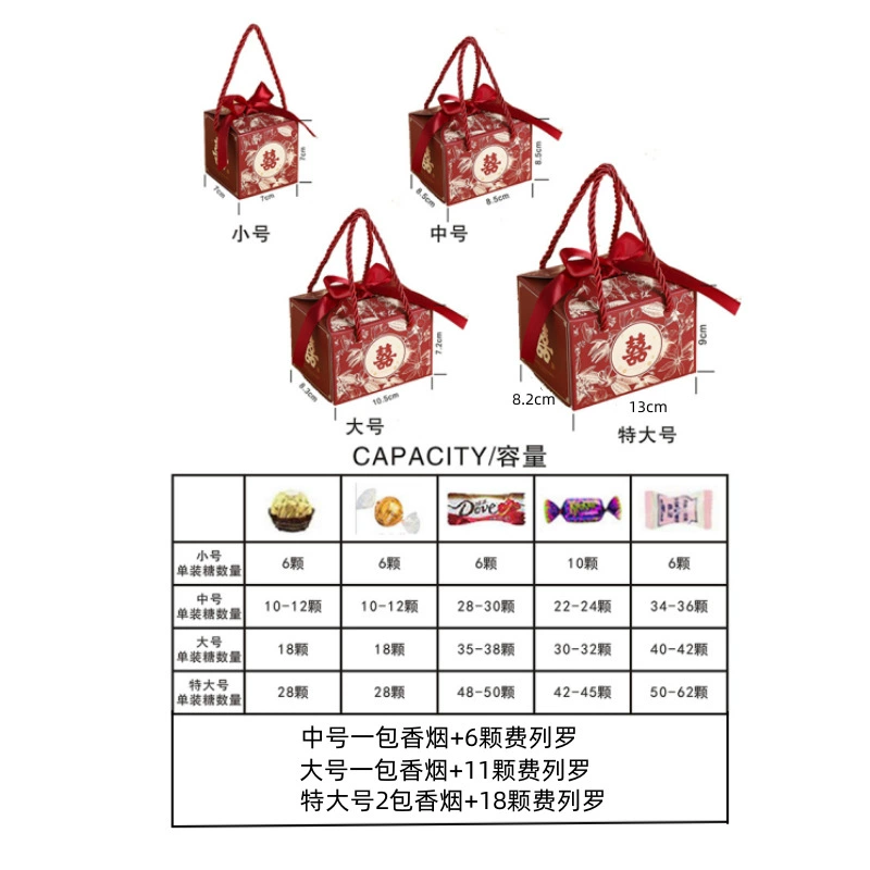 2025新婚糖果盒 便携式 婚礼糖果包装盒 创意礼盒 订婚 纸盒 批发